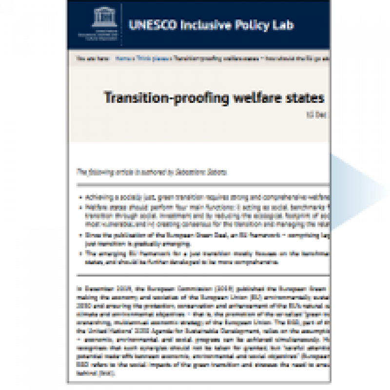 UNESCO Inclusive Policy Lab Sabato Article