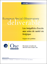 cover rapport de synthese accès soins de santé BE 2020